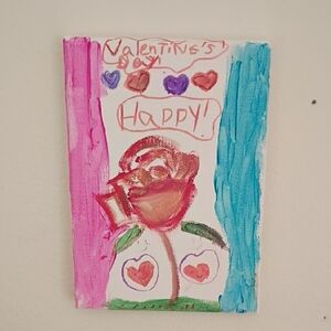 Vibrant Valentine's Day Rose Canvas Art